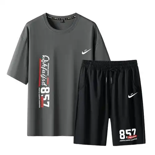 耐克运动服套装男冰丝t恤短袖套装