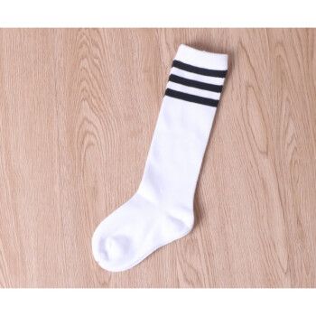 小孩袜子儿童长筒袜春夏款棉男童黑白色男孩足球袜运动小学生wqq白色