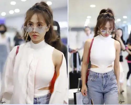 蔡依林这1米56的身高下身只是穿了一双过膝长靴, 腿就显长了不少