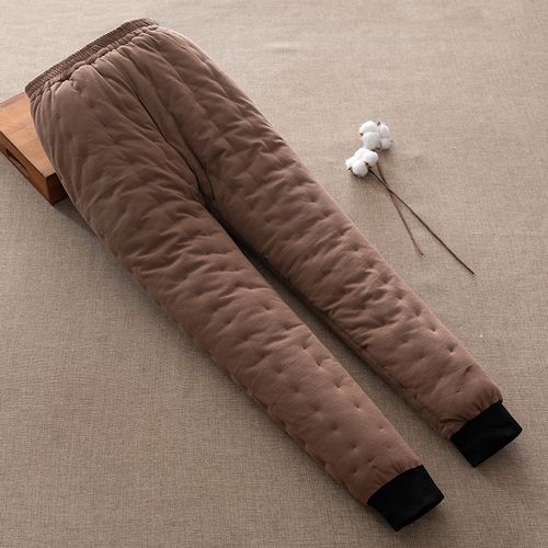 戈普旗老人棉裤男加厚棉花手工中内穿里裤士防寒高腰深档弹力裤子冬