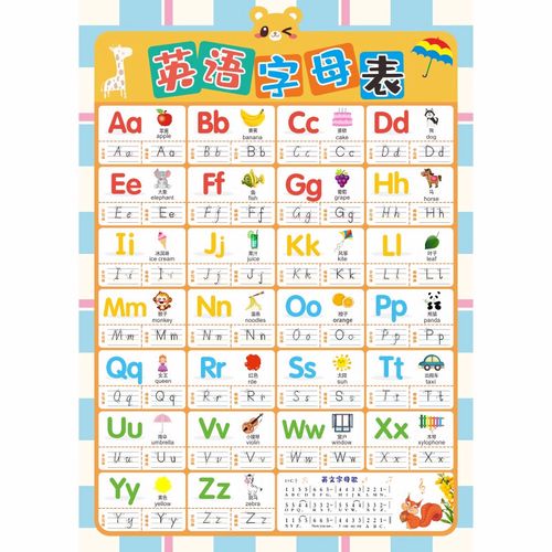 迪士尼26个英语字母表墙贴大小写abcd二十六个英文启蒙教具挂图装饰