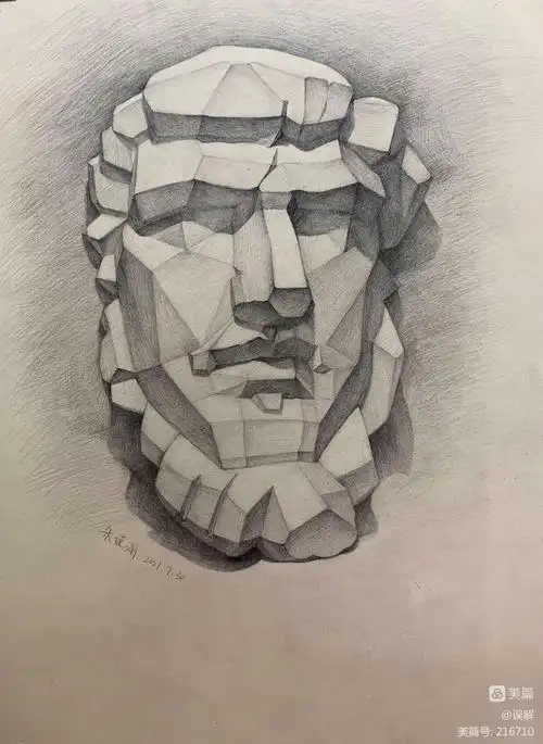 亚历山大切面像—学生习作