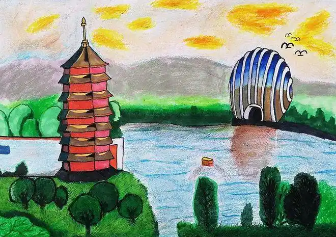 这就是孩子们画笔下的江河湖海|绘画|山水画|教师|辅导_网易订阅