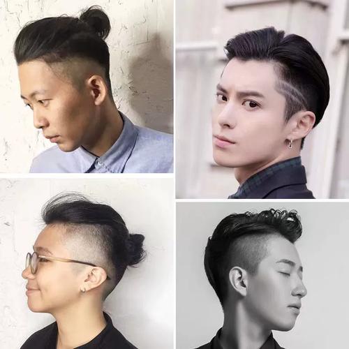 男士大背头逼真i补发片可扎短发马尾小辫子隐形头顶自然补发顶假