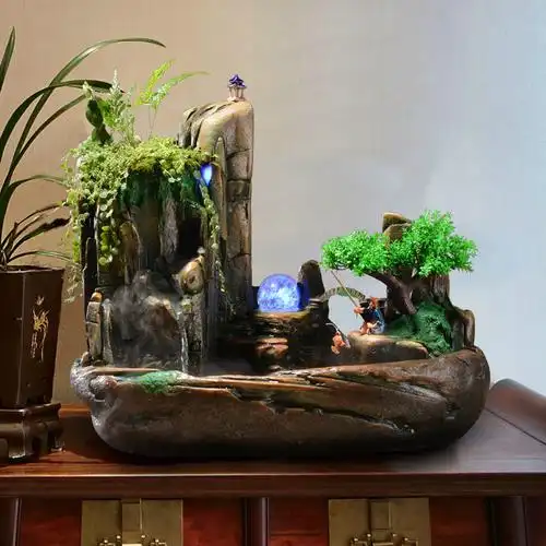 假山的观水设计,用来放在卧室也是不错