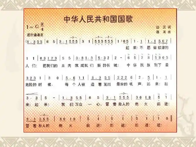 中国现代史复习课件(全册)八年级下答案ppt 《义勇军进行曲》 作者 第