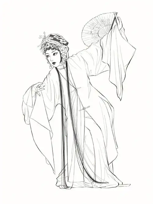 速写人物  #速写打卡  #绘画日常  #弘扬戏曲文化