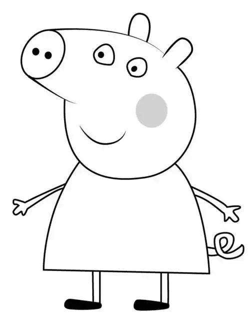 小猪佩奇超简单画法简笔画怎么画步骤教程