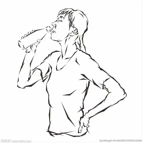 喝水设计图__生活人物_人物图库_设计图库_昵图网nipic.com