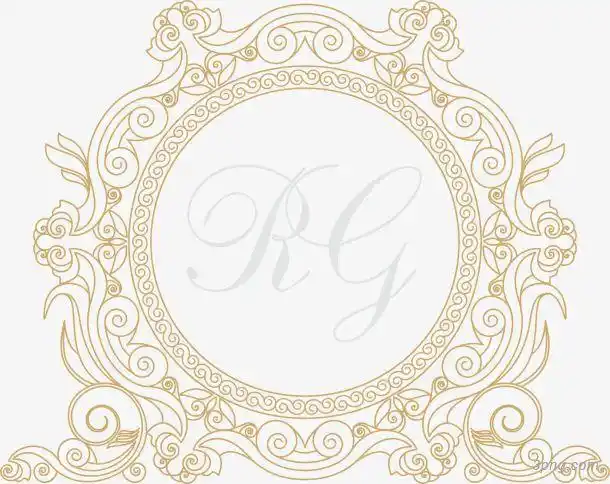 欧式花纹边框png素材透明免抠图片-装饰效果