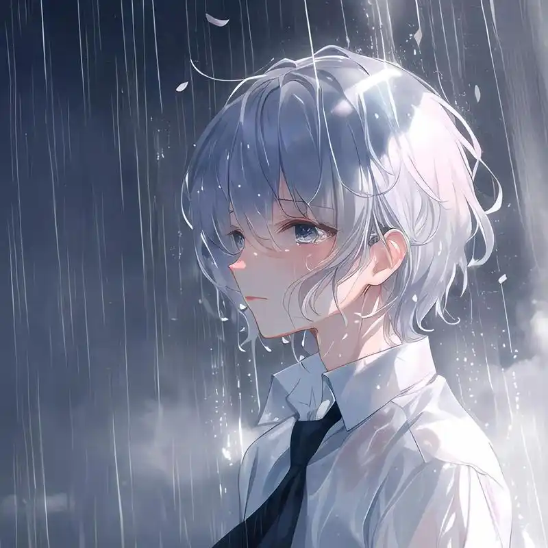 哭泣的雨夜丨清冷系男生头像