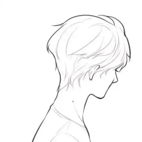 二次元男孩纸背影唯美动漫简单手绘伤感微信男生头像背影帅气冷酷男生