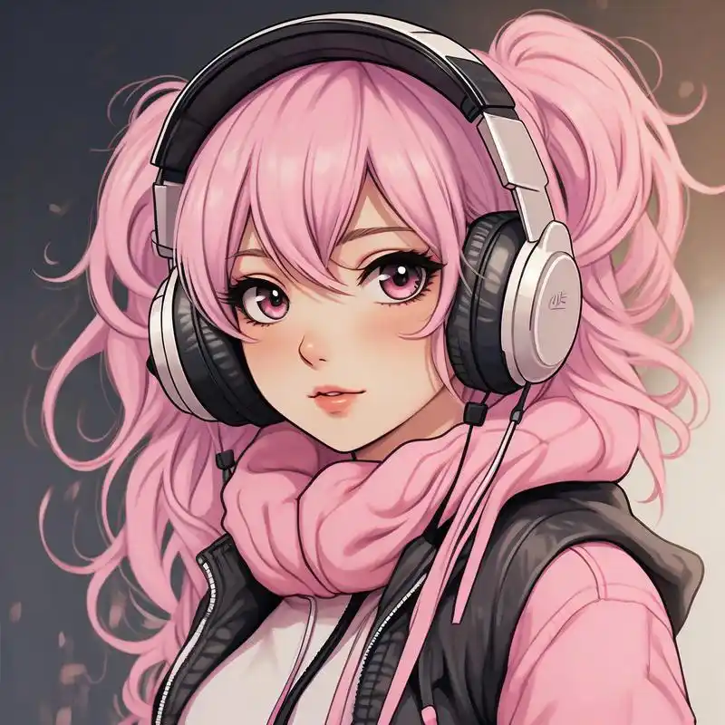 94粉毛动漫女生头像94