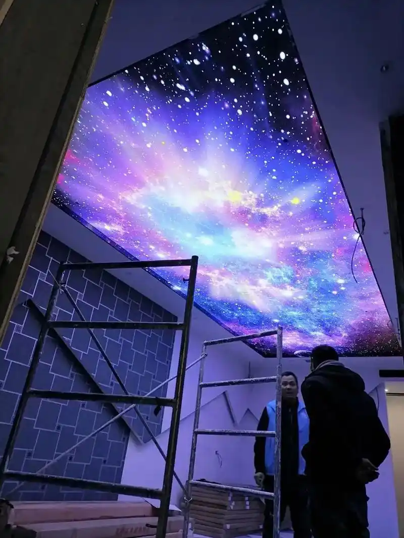 来一组星空蓝天白云吊顶#软膜天花 #软膜灯箱 #星空顶 #送 - 抖音