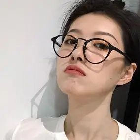 2019新款黑框眼镜女文艺复古不规则圆形近视眼镜架韩版潮素颜网红