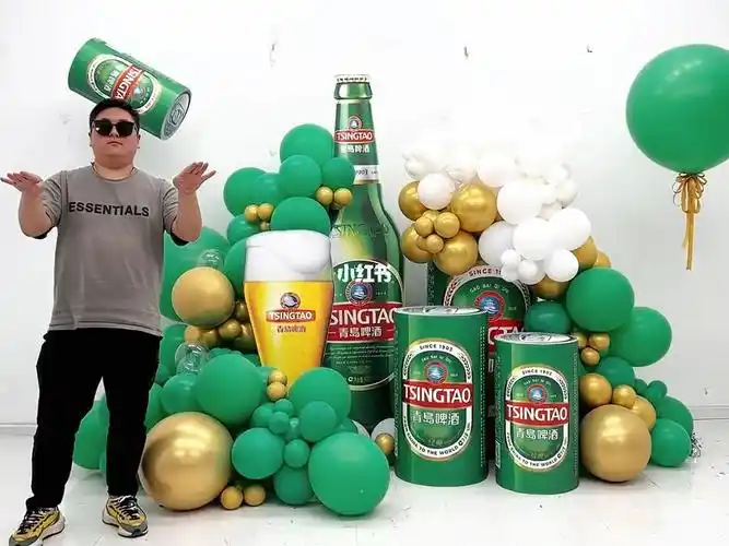 青岛啤酒气球造型开业生日都可以安排