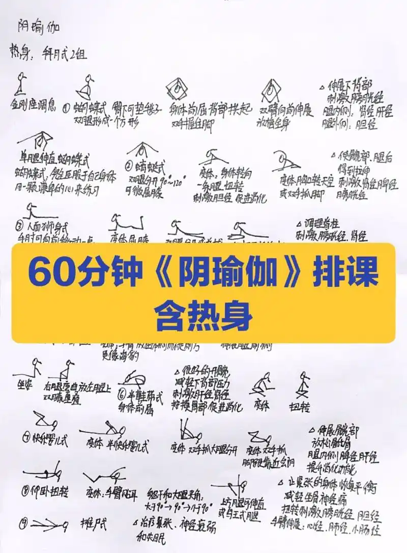 60分钟《阴瑜伽》排课(含拜月式热身) 阴瑜伽并非新的瑜伽体系,它可以