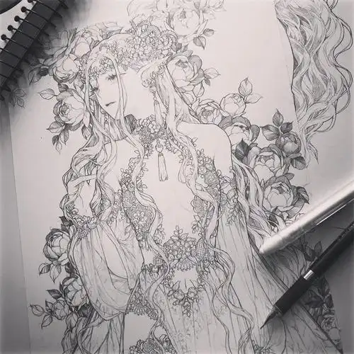 铅笔画动漫人物图片大全,大神笔下的犬夜叉铅笔画作品集(40张)