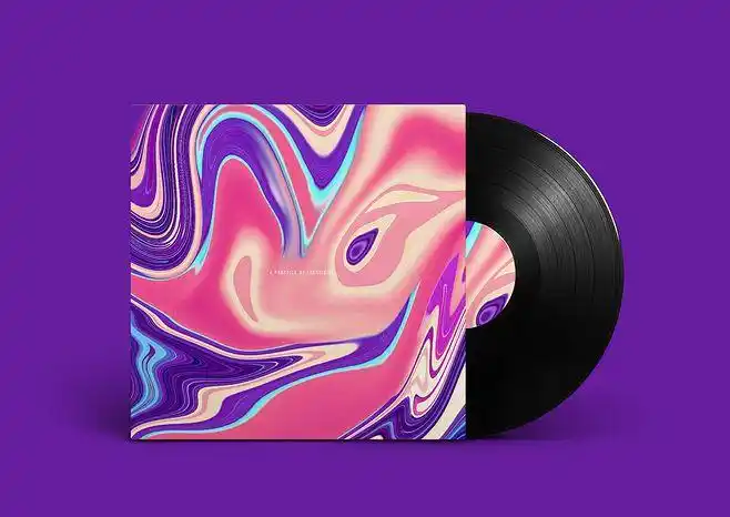 唱片cd封面渐变流体艺术