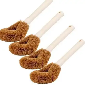 不粘油锅刷子天然椰棕洗锅刷厨房用刷长柄清洁洗刷锅碗神器锅刷子木柄