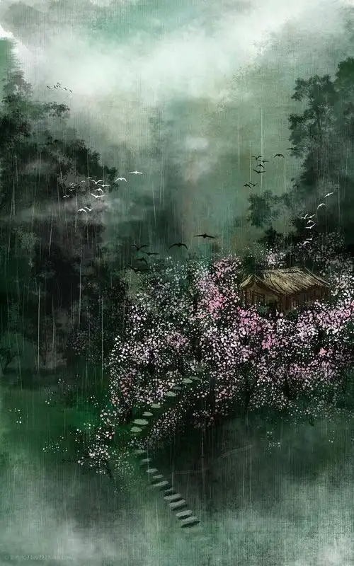 雨,唯美,古风,壁纸,风景