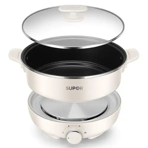 苏泊尔电火锅家用多功能分体可拆洗电热锅电炒锅电煮锅炒菜电锅不粘4