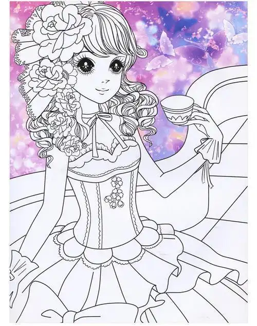 幼儿公主简笔画图