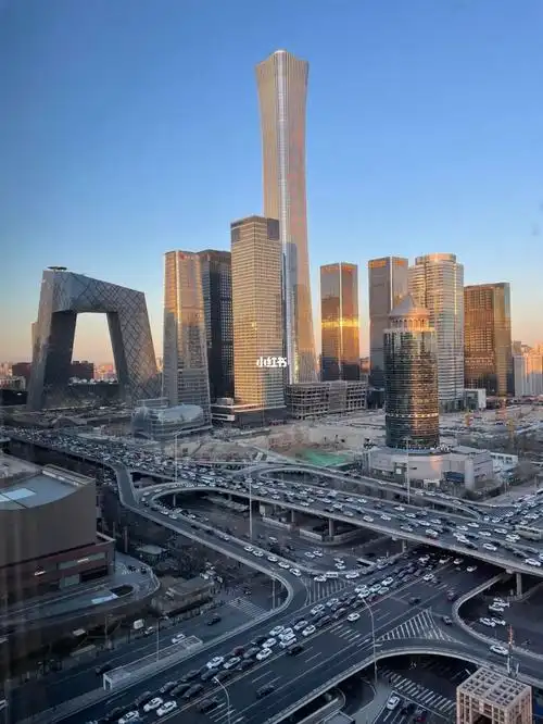 北京最现代化最繁华的地段东三环的国贸商务区