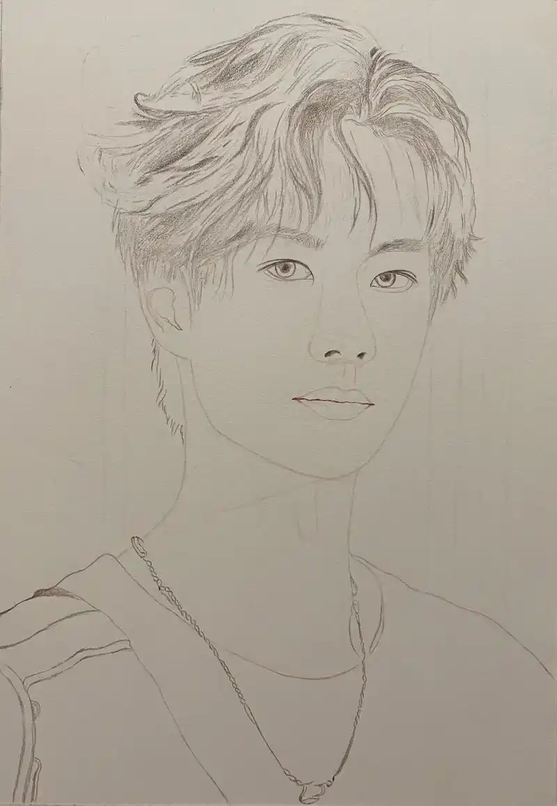 彩铅 #手绘 #人物肖像 #王一博 #真的超爱这个少年   - 抖音