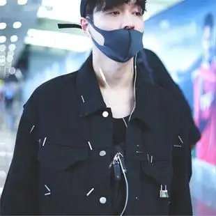 秋季张艺兴明星同款书钉帅气bf风牛仔夹克ins情侣装宽松外套潮