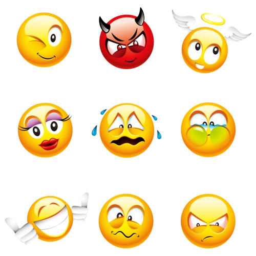 黄色表情图片大全_黄色表情高清png素材【免费下载】-90设计网