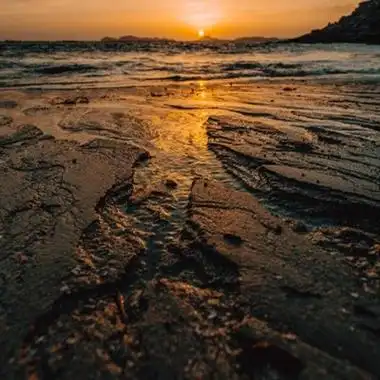 真实海滩夕阳头像微信专用风景图片