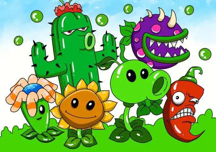 植物大战僵尸 儿童画 马克笔儿童画