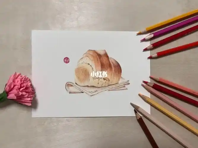 彩铅画面包