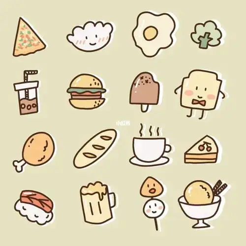 食物主题简笔画
