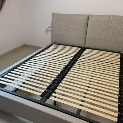 airland雅兰 真皮床架 现代简约轻奢床1.8米婚床主卧大床 香颂