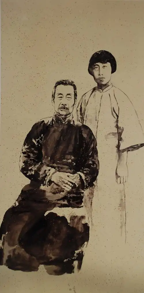 颜宝臻水墨人物画墨韵