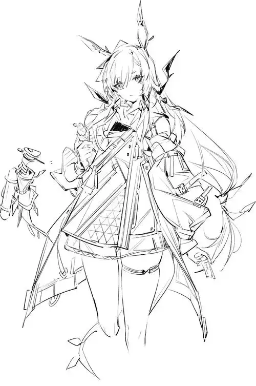 1000 二次元人物线稿参考素材!可临摹,可上色!