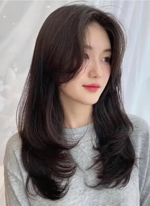 爱了,中长发显发量的发式烫发