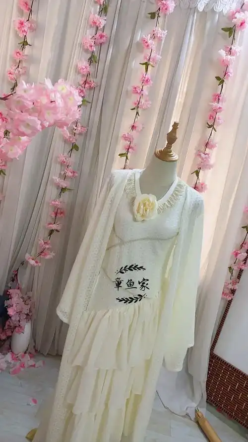 刘亦菲金粉世家白秀珠同款连衣裙刘亦菲白秀珠同款复古大小姐套装