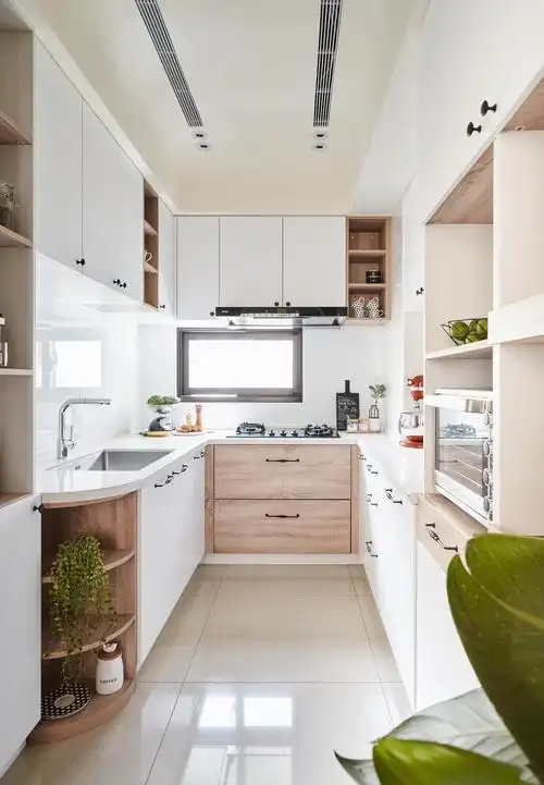 实景图片欣赏-现代风格u型厨房装修图片赏析-齐装网室内装修效果图