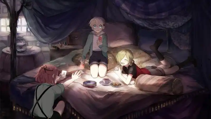 玩纸牌二次元4k动漫高清壁纸1920x1080