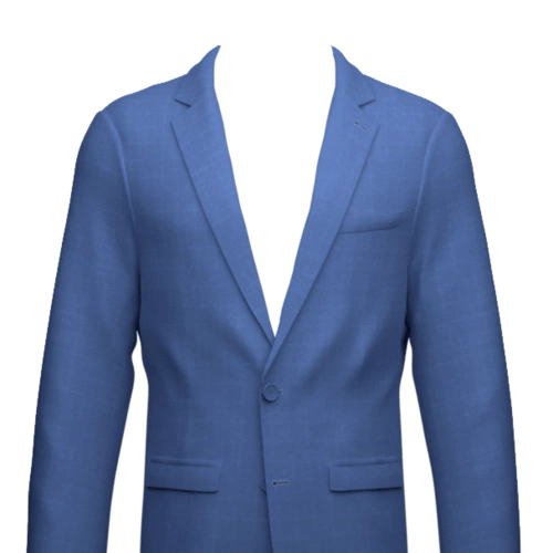 男士蓝色西装证件照模板