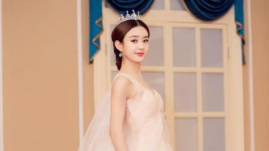 赵丽颖 婚纱 头冠 明星风尚壁纸