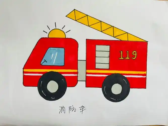 消防车简笔画教程:向勇敢的消防员致敬
消防车简笔画教程:向勇敢的