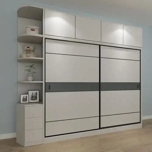 定制移门壁橱实木衣柜推拉门现代简约卧室壁橱柜门推拉滑动门移门订做