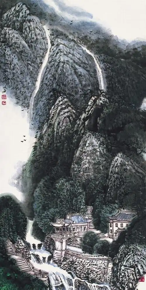 【怒波·鱼】:王文芳山水作品欣赏