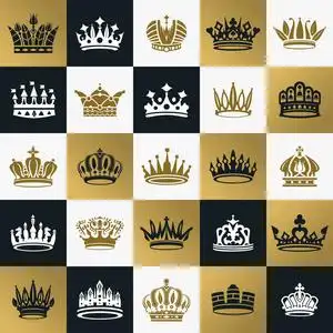 贵族皇后国王和皇后皇冠符号照片