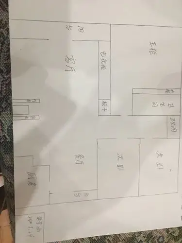 成果展示 这是我家的平面图 我们家一共是138平方米,两个次卧一样大的