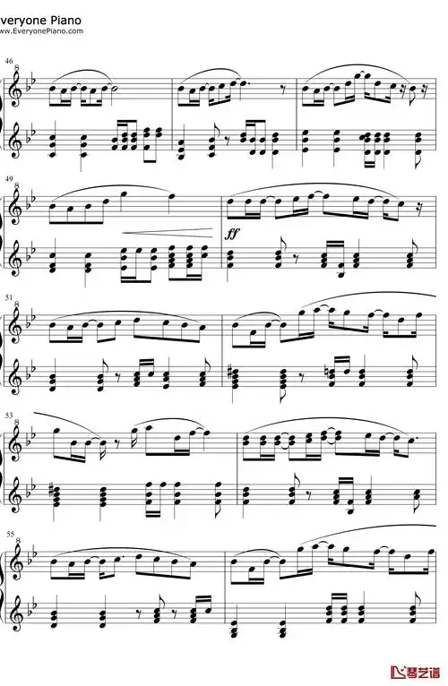 倔强钢琴谱 五月天4